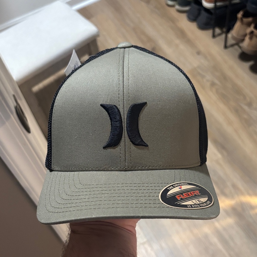 Hurley Khaki and Black Trucker Hat